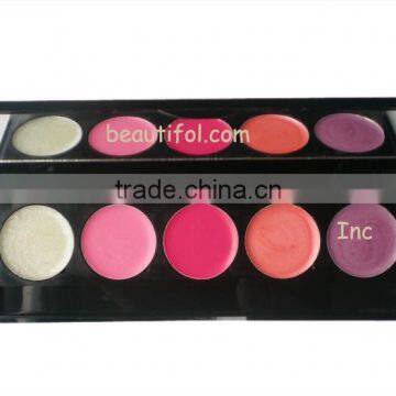 Hot! 5 color lip palette with different flavour and fragrance , cosmetics lippie, makeup rouge