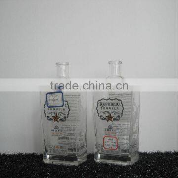 750ML EMPTY TEQUILA GLASS BOTTLE