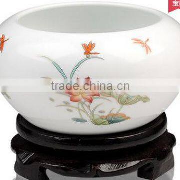 Chinese painting porcelain pot with base LWP43