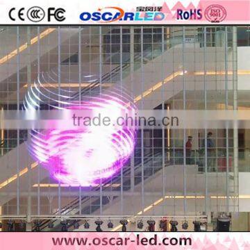 oscarled soft glass led electronic board display transparent glass led XR 16H display window glass curtain board