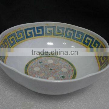 Flower shape melamine dinner bowl