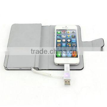 Genuine leather in high quality battery power bank case 2500mAh for 4 inch/4.7 inch/5 inch mobile phone