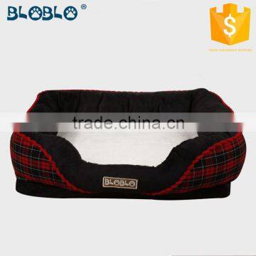 Black and red soft and comfortable pet dog bed with high quality