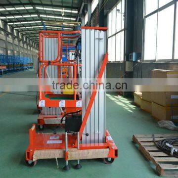 aluminum single mast elevated lift aerial work table platform