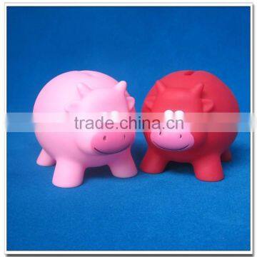 Cow shape novelty coin bank for kids