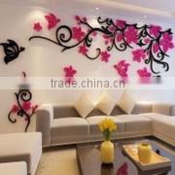 3D crystal solid acrylic wall sticker