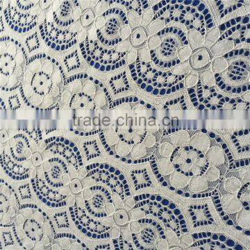 Global Elastic Fashionable Navy Blue Lace Dress Fabric photo-4