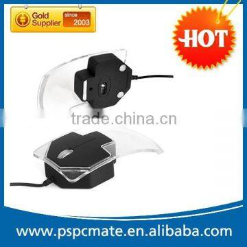 Unique USB wired transparent optical gift mouse with light-up led