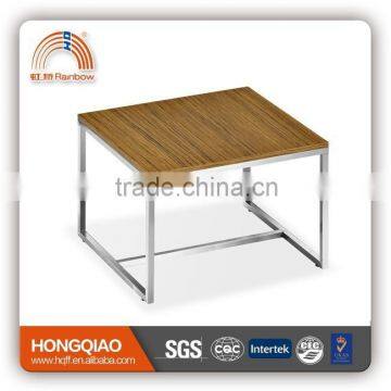 ET-20 modern veneer coffee table stainless steel end table wood table tops