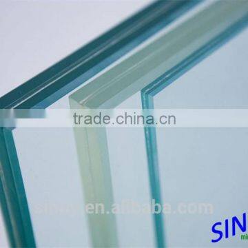 6.38-12.76mm Clear / White / Colored Laminated Glass for wall claddding, glazing, or other building glass