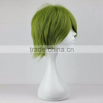 Wholesale Price 13 Inches Green Short Anime Role Kuroko no Basuke Midorima Shintaro Cosplay Wig photo-3