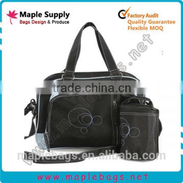 Black changing bags baby with cartoon embroidery