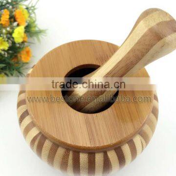 Custom Logo Bamboo Garlic Masher With Lid photo-6