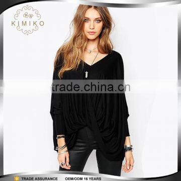 2015 Wholesale high quality fashion kimono sleeves blouse