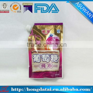 Food grade heat seal stand up pouch plastic bag for liquid