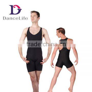 A2628 Men tank racer back unitard/gymnastic ballet dance unitards ballet men unitards Guangzhou unitards for sale