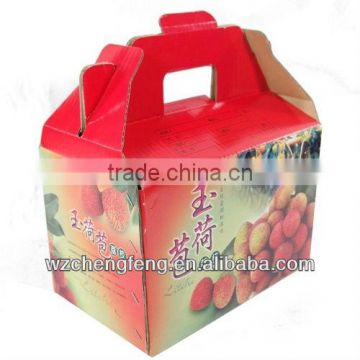 Custom die-cutting corrugated paper carton for fruit paper package