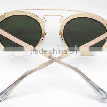 Stainless Steel Sunglasses,Fashion Pilot Round Metal Sunglasses