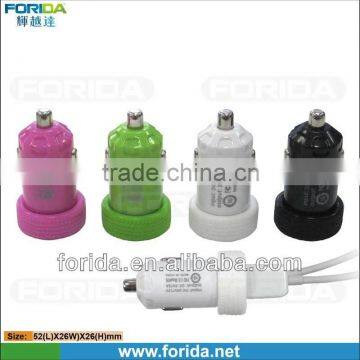 Fashional Dual USB Mini Car Charger 5V 3.1A