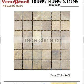 15*15 Biege Carpet Polished Marble Mosaic Tiles photo-5