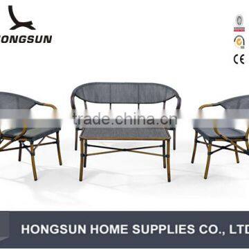 DT237 stackable aluminium bamboo chair furniture