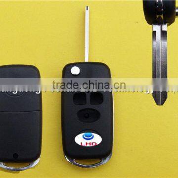 Upgraded 3 buttons folding car key flip remote key shell fob case for Toyota Corolla Vios