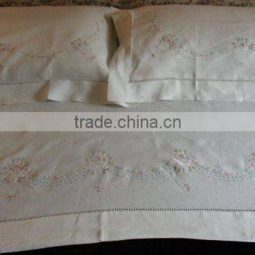 hand embroidery bedding set