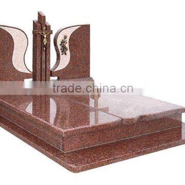 red granite tombstone