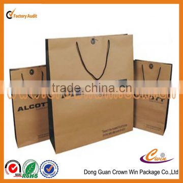 Brown kraft paper bag for shopping