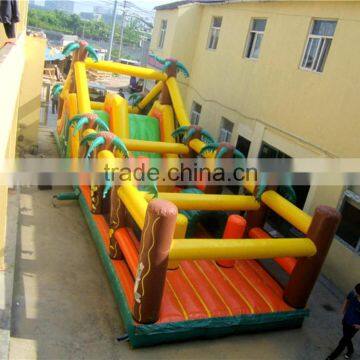 Plam Jungle boot camp inflatable obstacle course