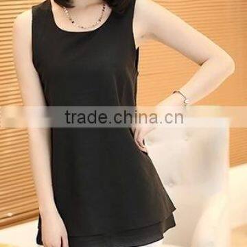 2015 Sex blank girls cotton vest with quick dry and moisture transfer function