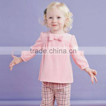 DB2466 dave bella 2015 autumn long sleeve baby clothing sets for girl printed sets baby clothing sets baby clothes