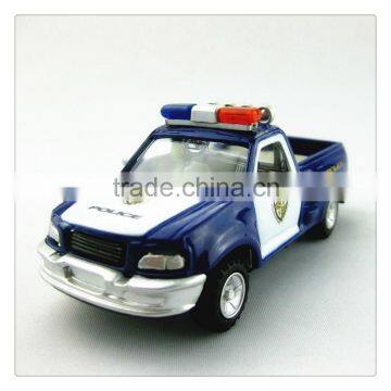 YL1036D pull back 1:36 die casting police truck model toy