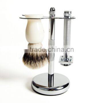 Men Shaving Set, Shaving Stand Complete Set, DE Safety Razor Shaving Stand & Shaving Brush Stand Complete Set