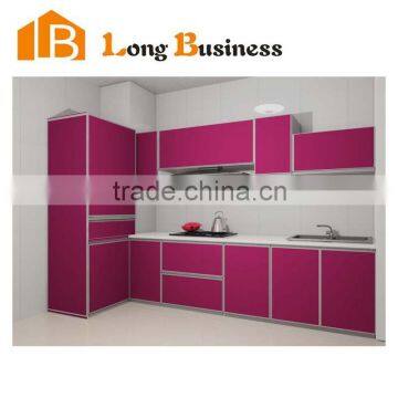 LB-JL1237 Malaysia Project Modern Lacquer Red Kitchen Cabinet