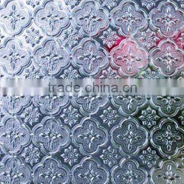 3-8mm Clear Flora Pattern Glass with CE