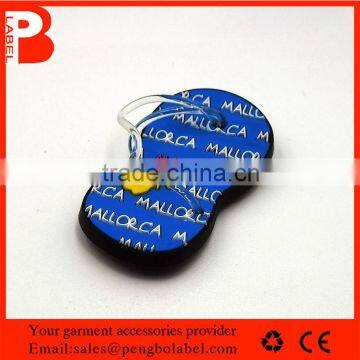 raised print label 3d colorful pvc mini shoes patches