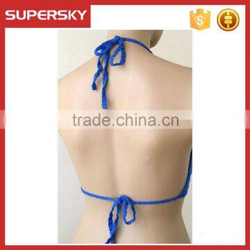 K-54 Tank Top Halter Handmade Sexy Lady Crochet Bikini Top Sexy Bikini Top Women Knti Beach Bustier photo-2
