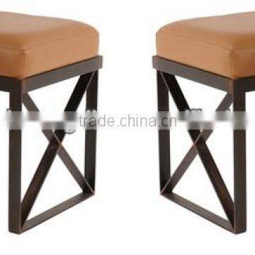 leather chair and footstool HDOT0154