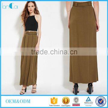 2016 Summer Contemporary Buttoned Maxi Skirt For Elegant Women