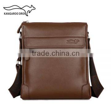 Mens Laptop Messenger Bag Genuine Leather Sling Shoulder Bag photo-3
