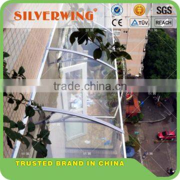 Modern transparent outdoor small window awning plastic roof for window or door canopy