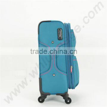 Blue Polyester Fabric Material Luggage Set With 4 Single Spinner Wheels photo-4