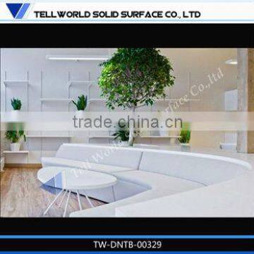 Genteel oval solid surface dinning table coffee table food table