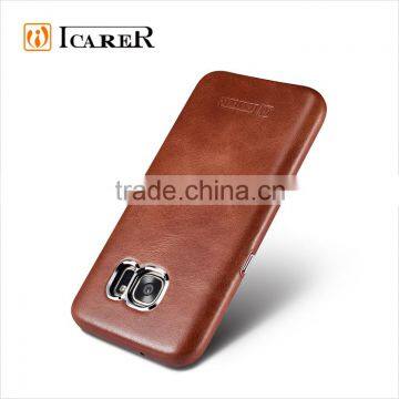 ICARER Vintage Series Real Leather Back Cover Phone Case for Samsung Galaxy S7 From China Suppliers