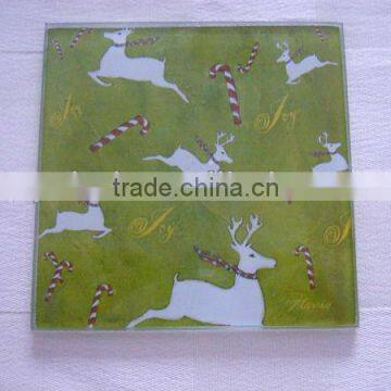 reindeer,ekl,wapiti glass coaster 9x9cm,any patterns available