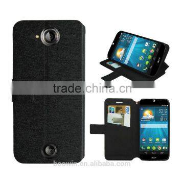 black case for Acer Liquid jade /jade s /jade plus colorful case silk slim stand wallet leather high quality factory price