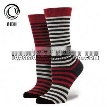 Wholesale Elite Red Stripe Thin Women Cotton Foot Tube Socks