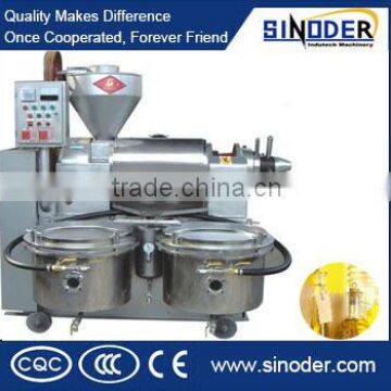 CE approved oil press machine/rapeseed oil press /home olive oil press with filter