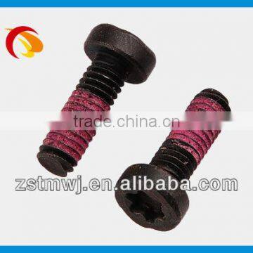 round head torx slot with plating red glue machine screw